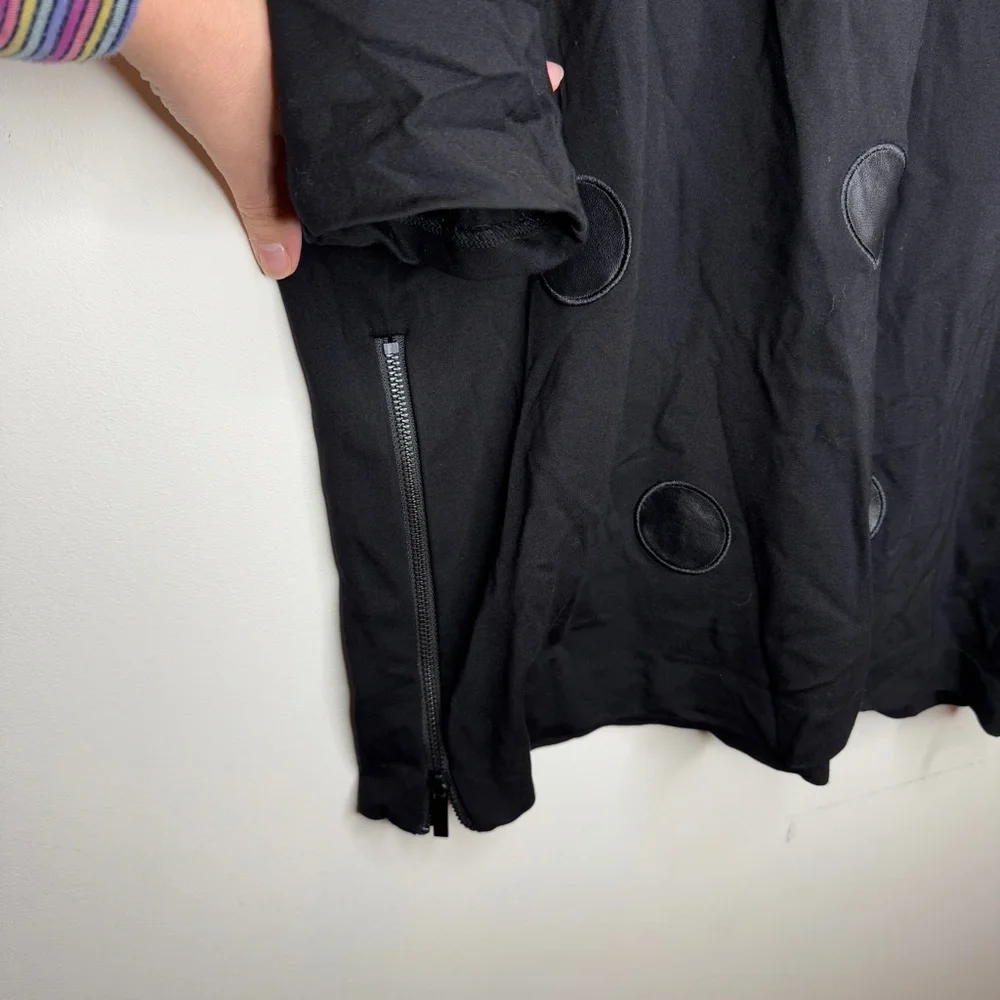 Joan Vass Black Dress with Polka Dot Accents - Picture 6 of 6